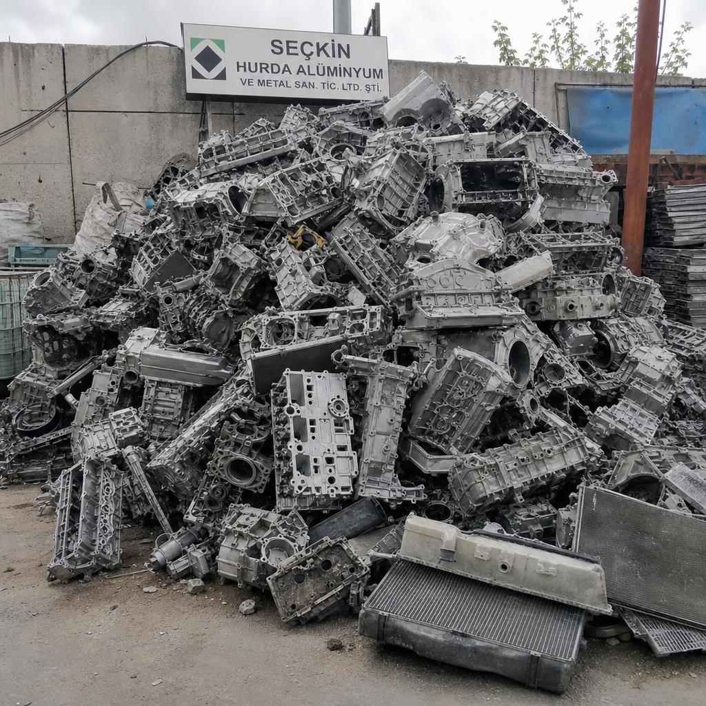 Motor bloğu ve radyatör gibi döküm alüminyum hurdalar