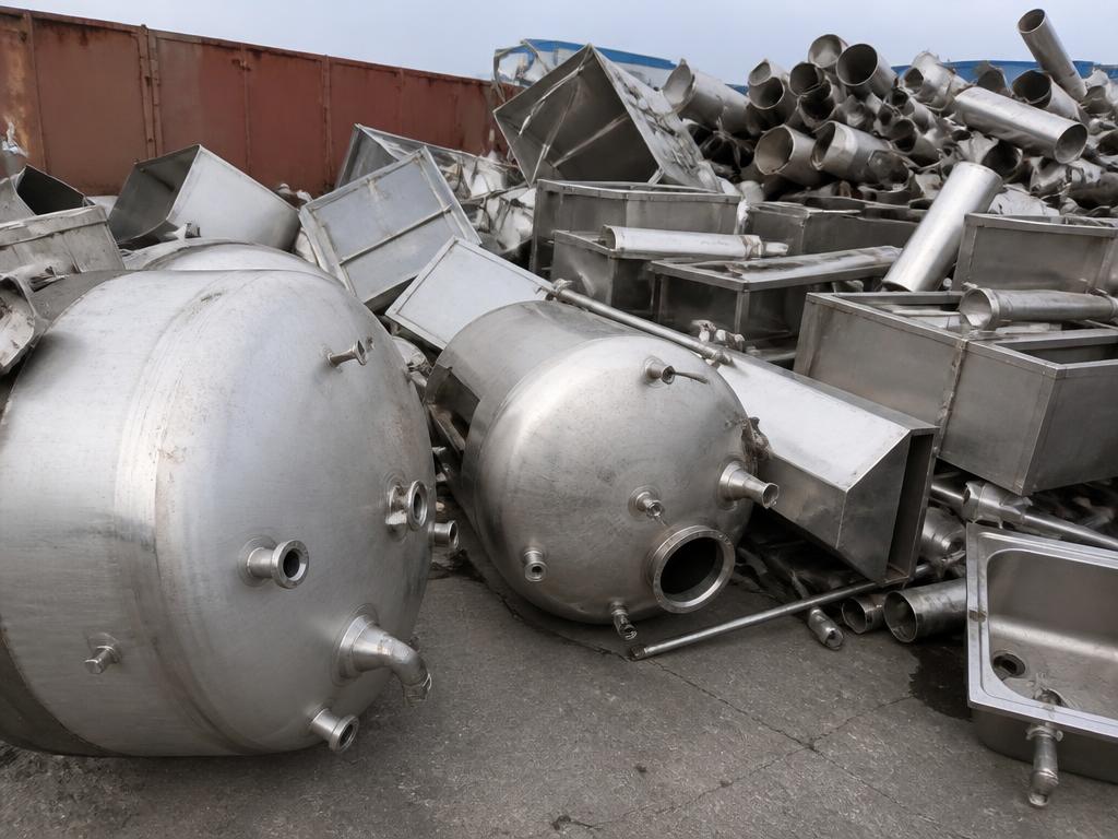 304 kalite paslanmaz çelik hurda tank ve boru parçaları